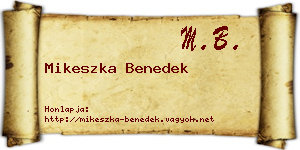 Mikeszka Benedek névjegykártya